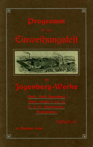 Programm fr das Einweihungsfest der Jagenberg-Werke (1906)