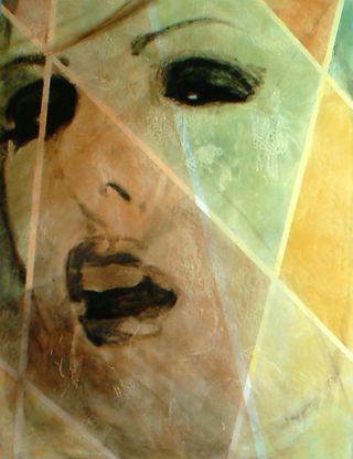 Nermin Arslana, "Sprache der Geometrie VI", Acryl, Lack auf Leinwand, 150x200 cm