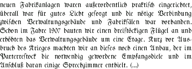 Text von Max Jagenberg in Fraktur, Absatz 4. Textversion ist verlinkt.